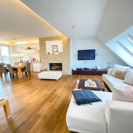 Apartment Exklusives Panorama Penthouse Im Herzen Von Munchen, Dachterasse, Kamin *