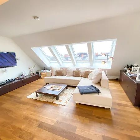 Exklusives Panorama Penthouse Im Herzen Von München, Dachterasse, Kamin