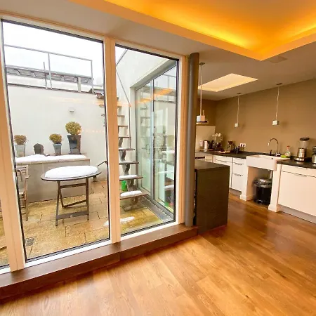 Exklusives Panorama Penthouse Im Herzen Von München, Dachterasse, Kamin