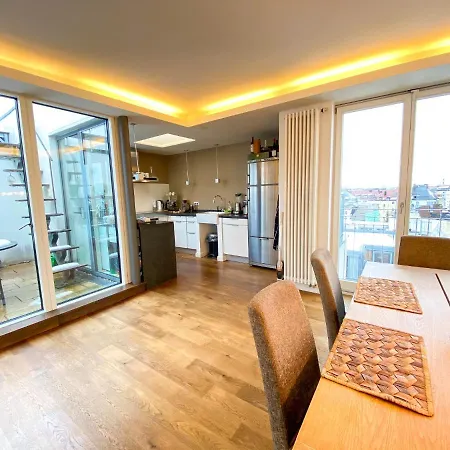Exklusives Panorama Penthouse Im Herzen Von Munchen, Dachterasse, Kamin 慕尼黑