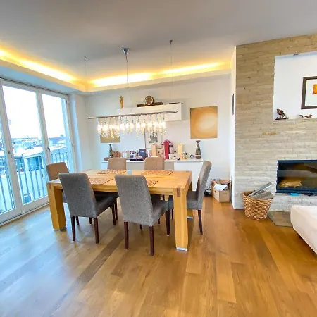 公寓 Exklusives Panorama Penthouse Im Herzen Von Munchen, Dachterasse, Kamin 慕尼黑